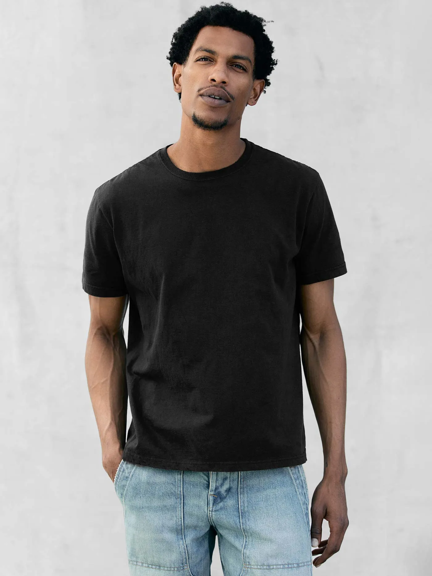 the cotton project tee in faded black sold by Imogene + Willie product image thumbnail 3