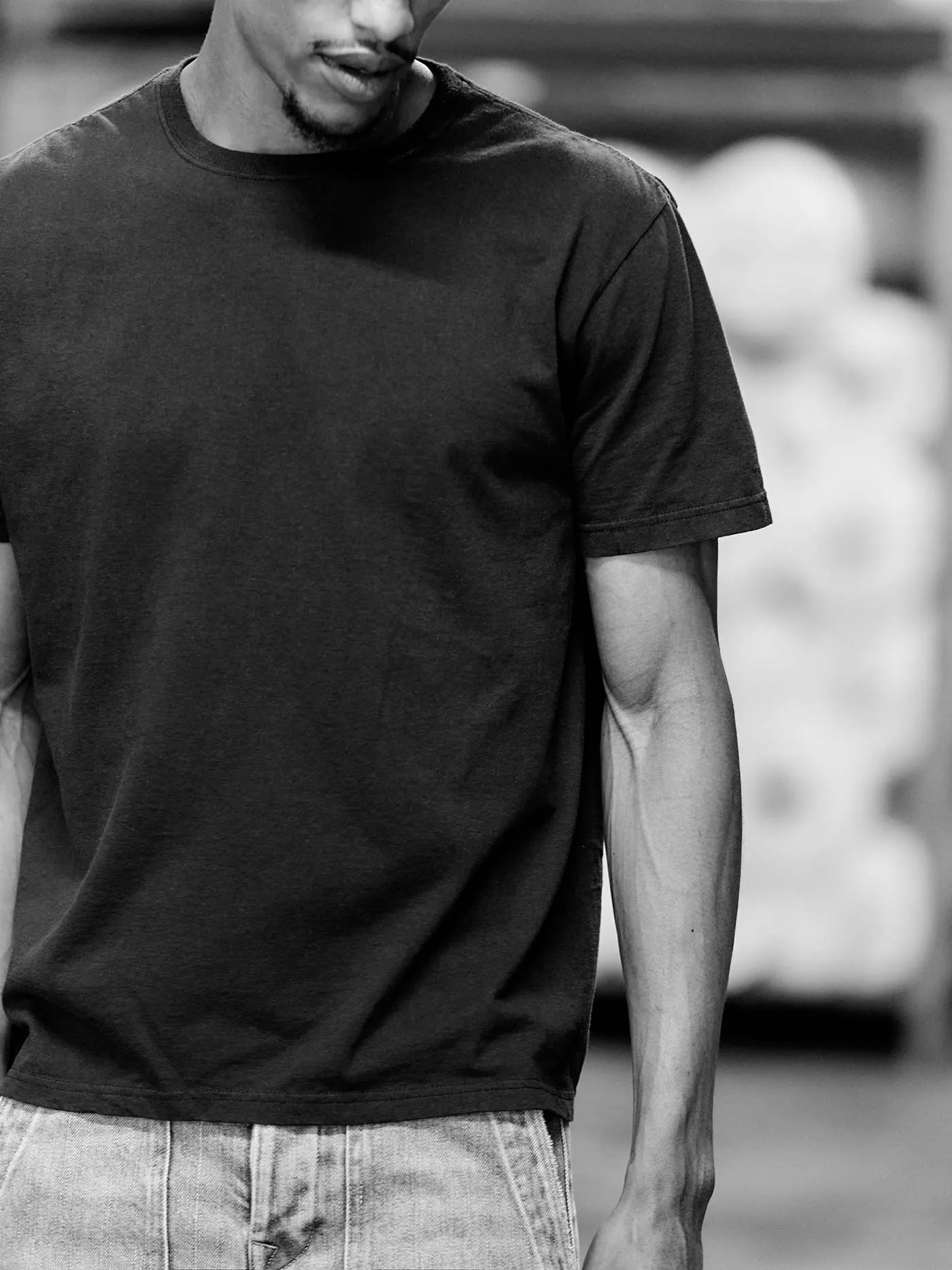 the cotton project tee in faded black sold by Imogene + Willie product image thumbnail 5