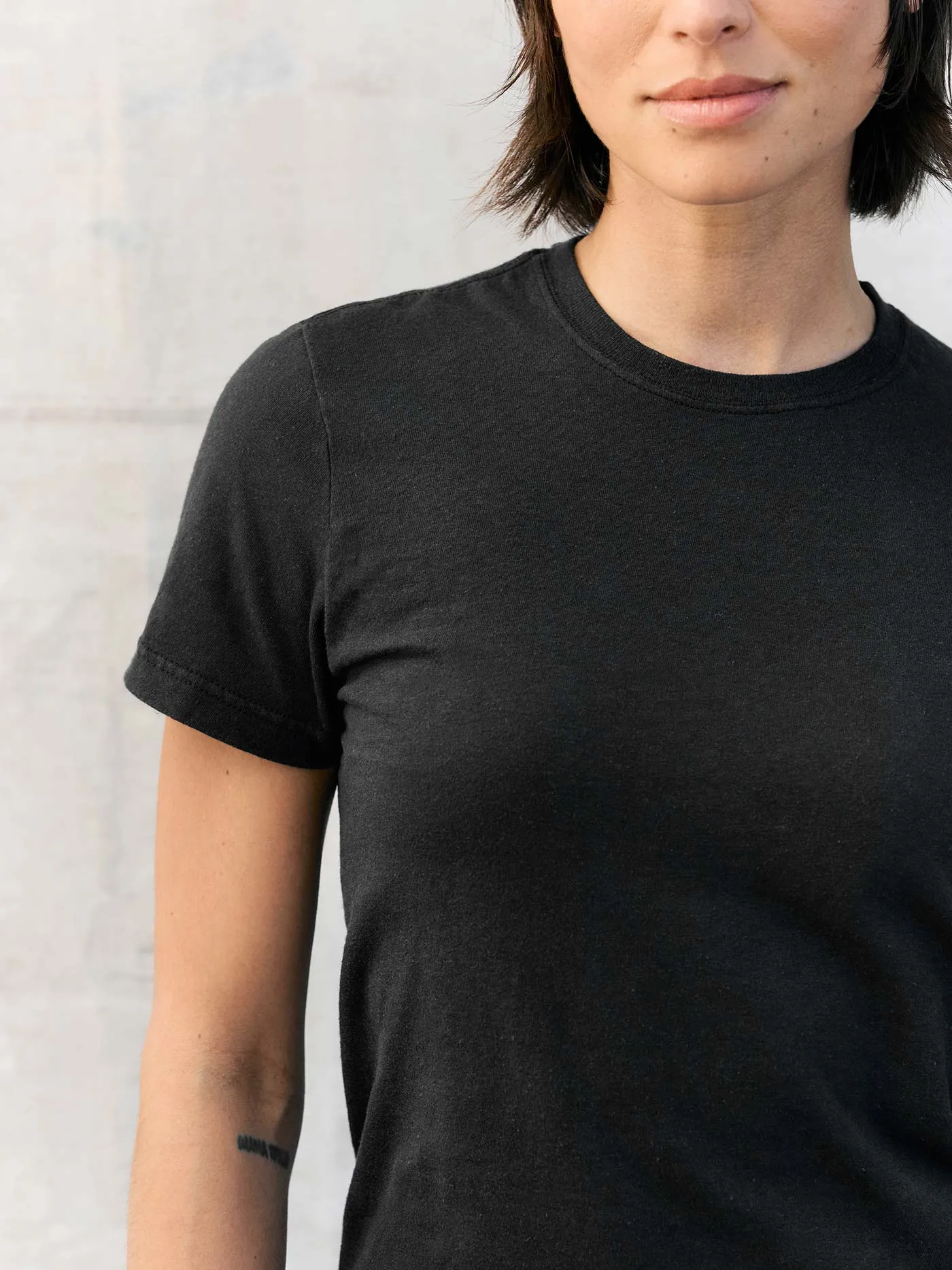 the cotton project tee in faded black sold by Imogene + Willie product image thumbnail 4