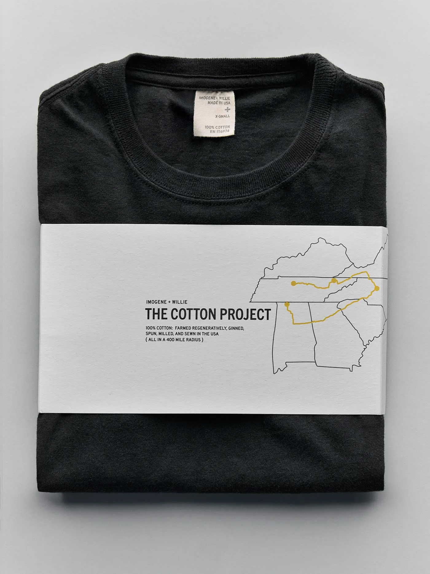 the cotton project tee in faded black (2-pack) sold by Imogene + Willie