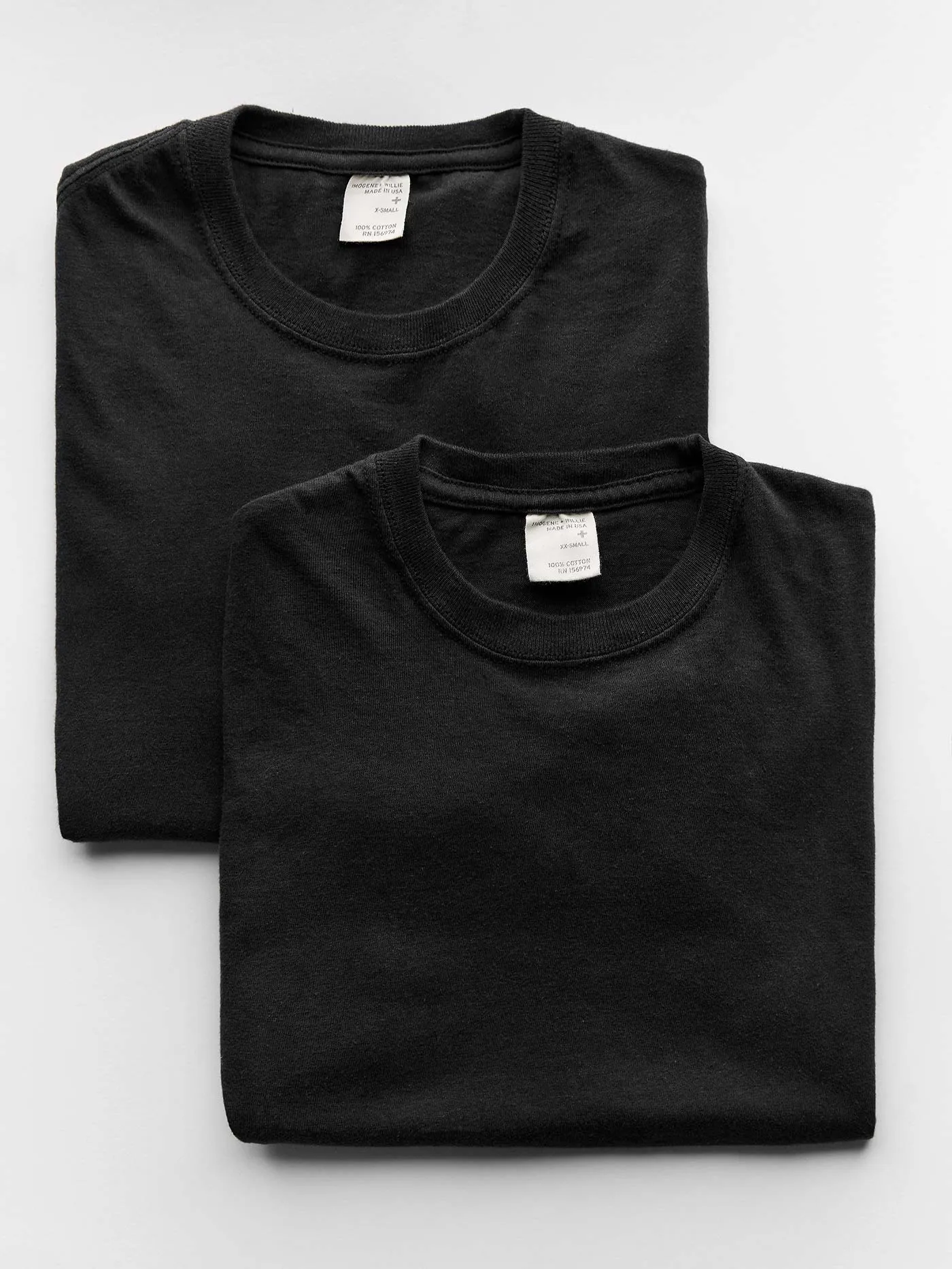 the cotton project tee in faded black (2-pack) sold by Imogene + Willie product image thumbnail 2