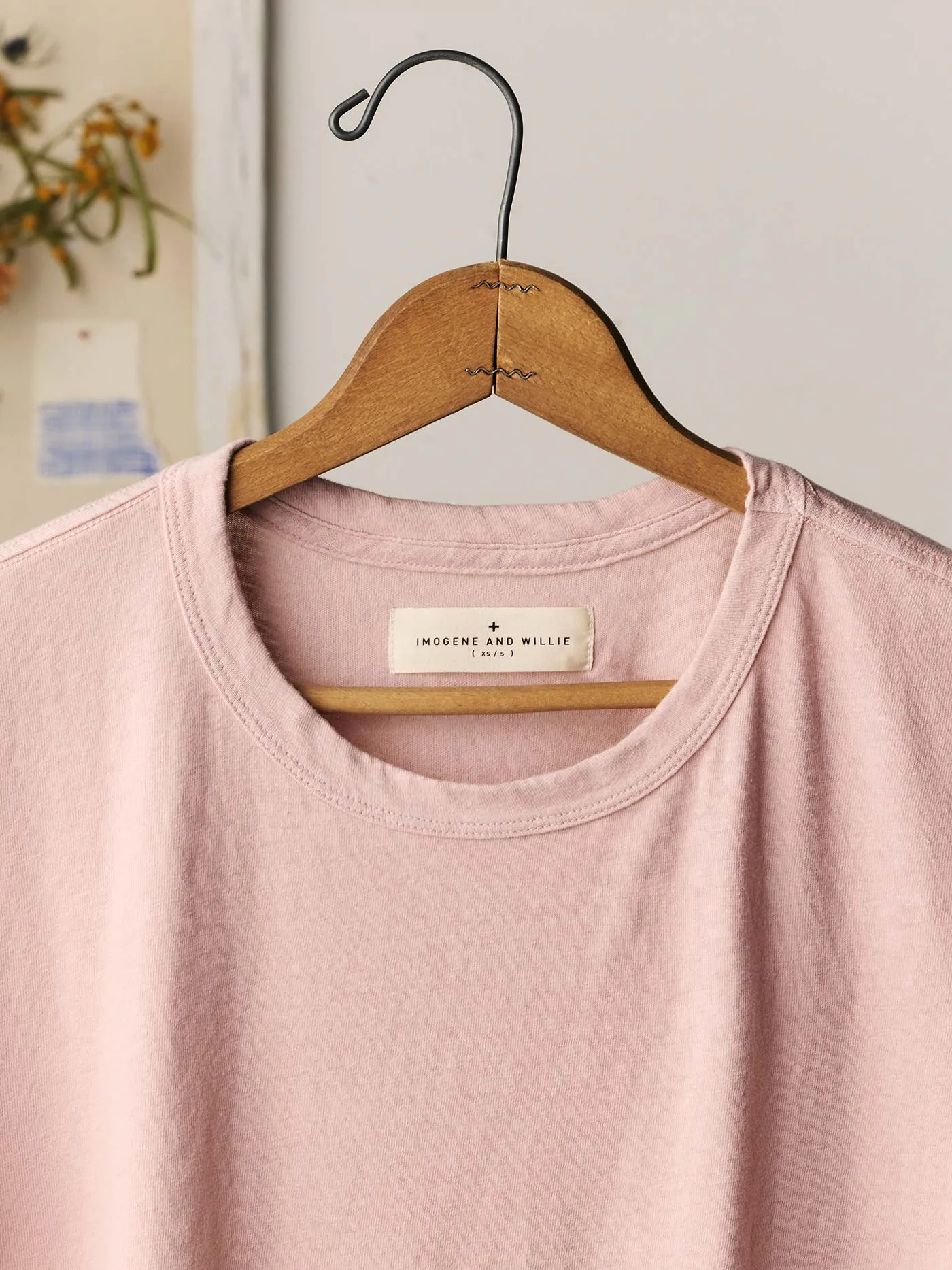 the drop tee in dusty pink sold by Imogene + Willie product image thumbnail 2