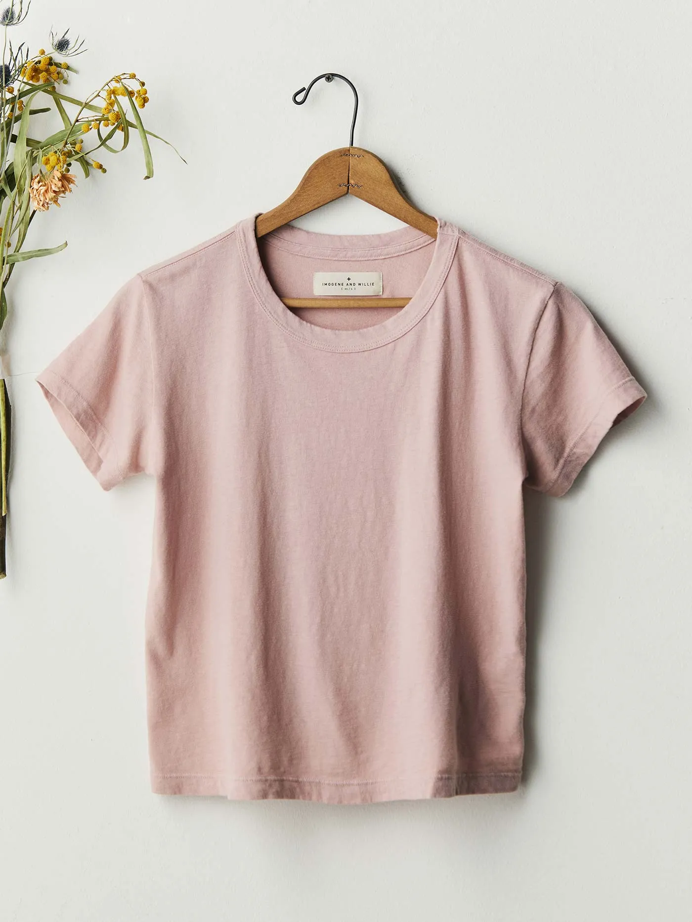 the drop tee in dusty pink sold by Imogene + Willie product image thumbnail 4