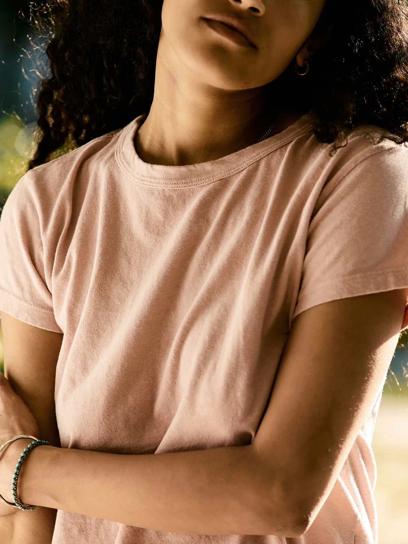 the drop tee in dusty pink sold by Imogene + Willie product image thumbnail 3