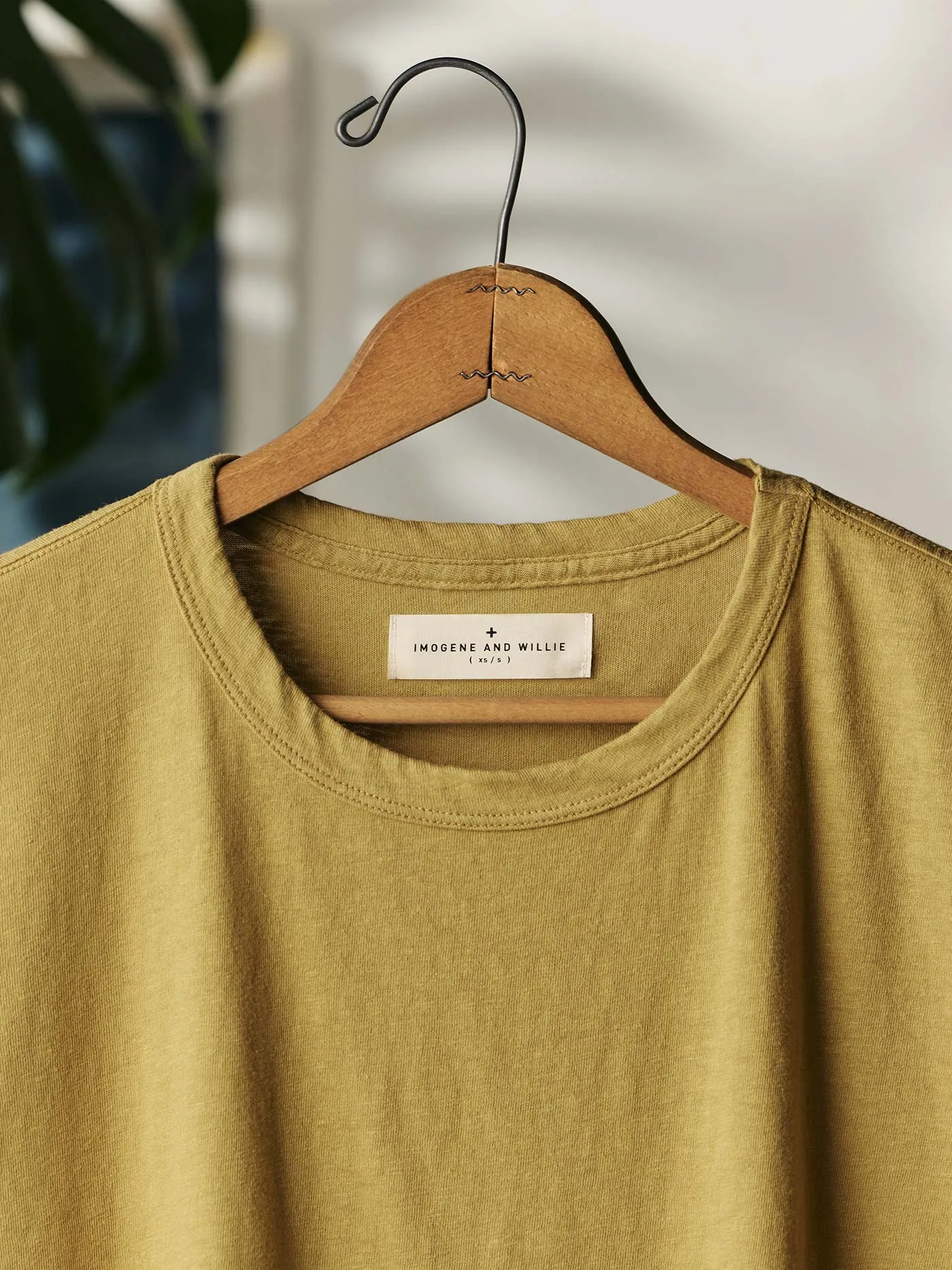 the drop tee in desert green sold by Imogene + Willie product image thumbnail 2