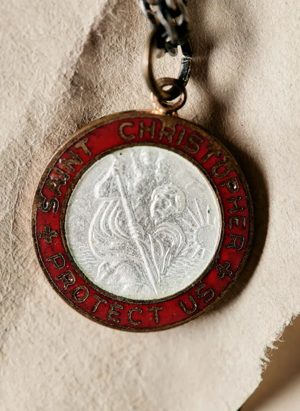 vintage "st. christopher" medal pendant sold by Imogene + Willie