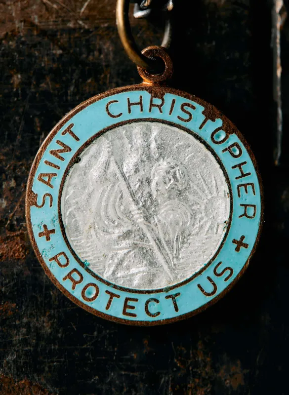 vintage "st. christopher" medal pendant sold by Imogene + Willie