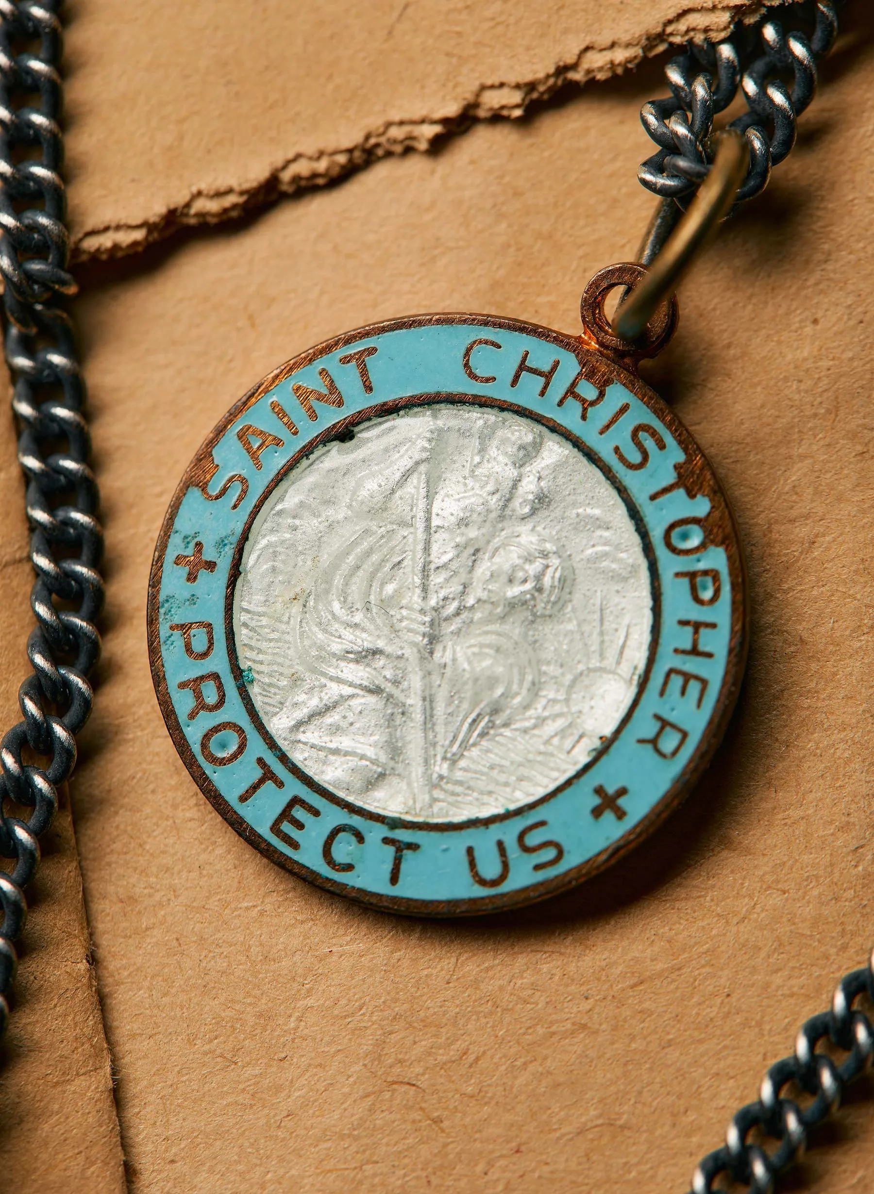 vintage "st. christopher" medal pendant sold by Imogene + Willie product image thumbnail 2