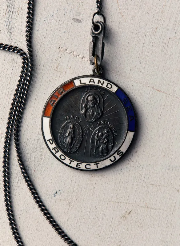 vintage "st. christopher" medal pendant sold by Imogene + Willie