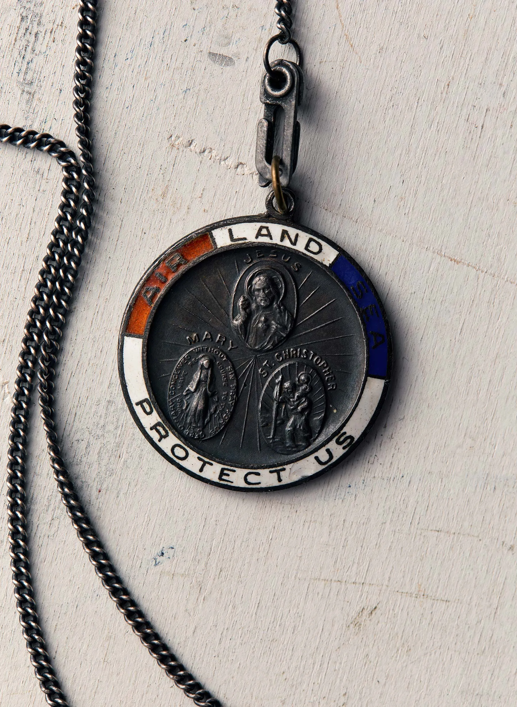 vintage "st. christopher" medal pendant sold by Imogene + Willie