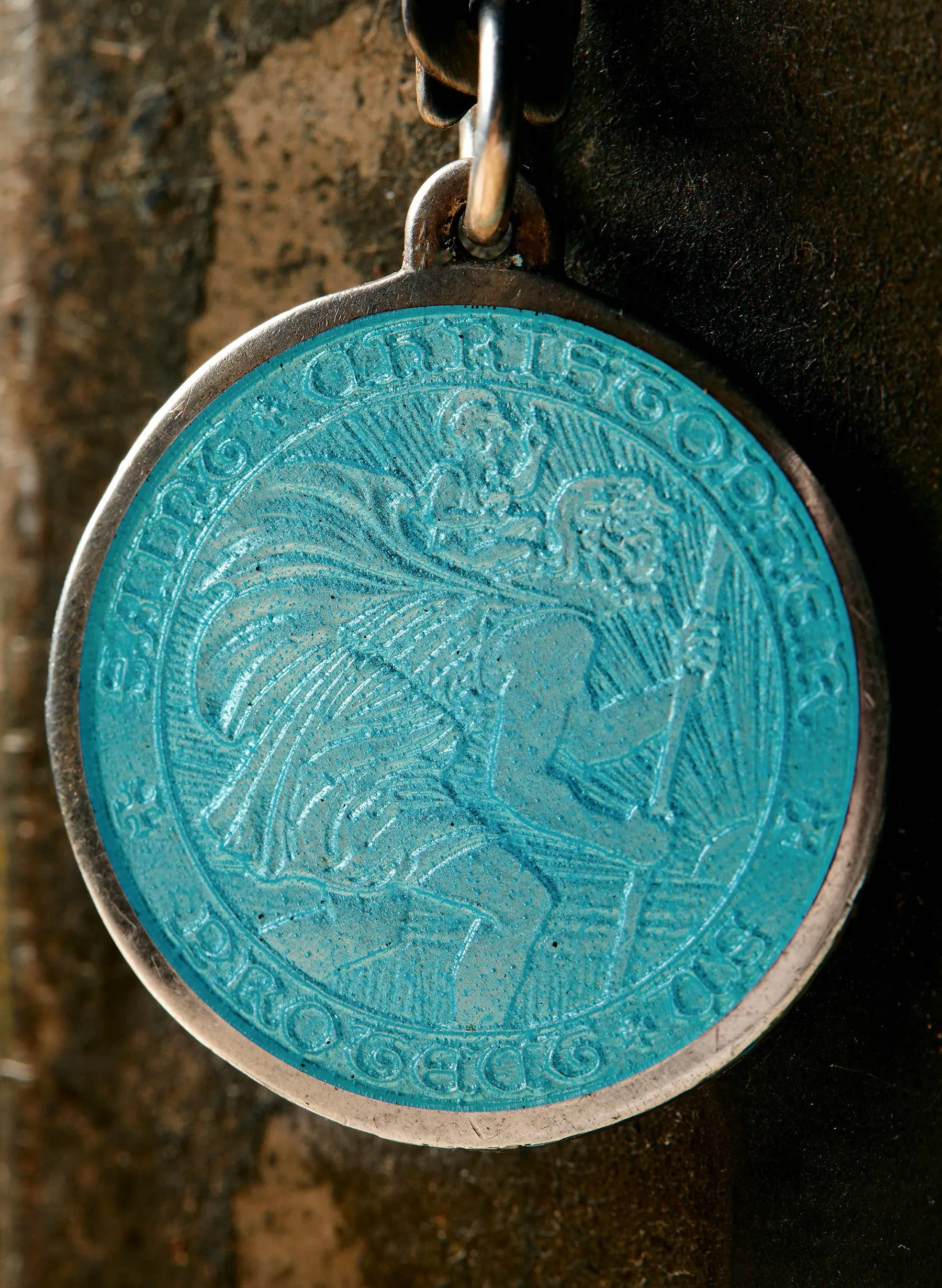 vintage "st. christopher" medal pendant sold by Imogene + Willie product image thumbnail 4