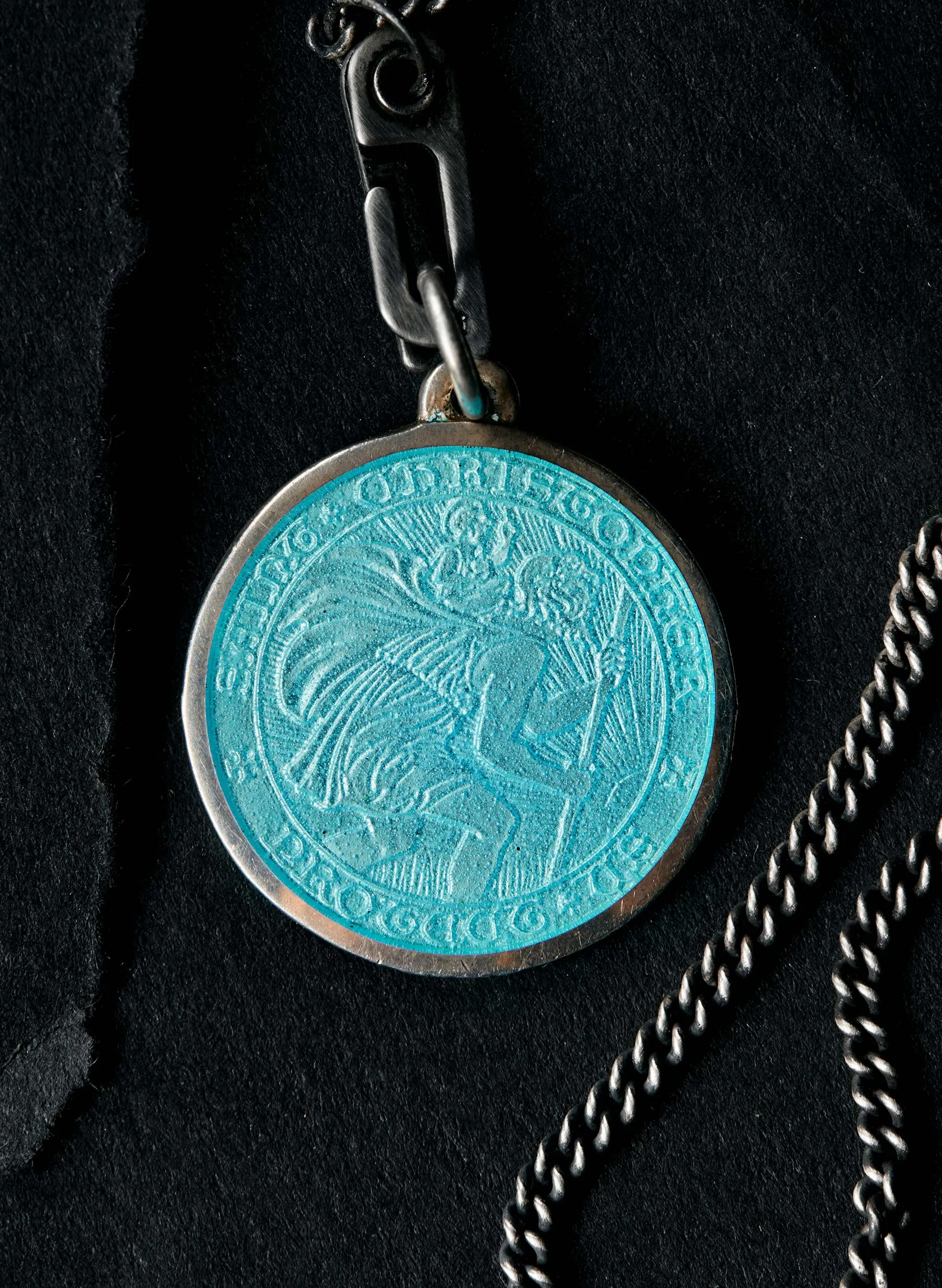 vintage "st. christopher" medal pendant sold by Imogene + Willie