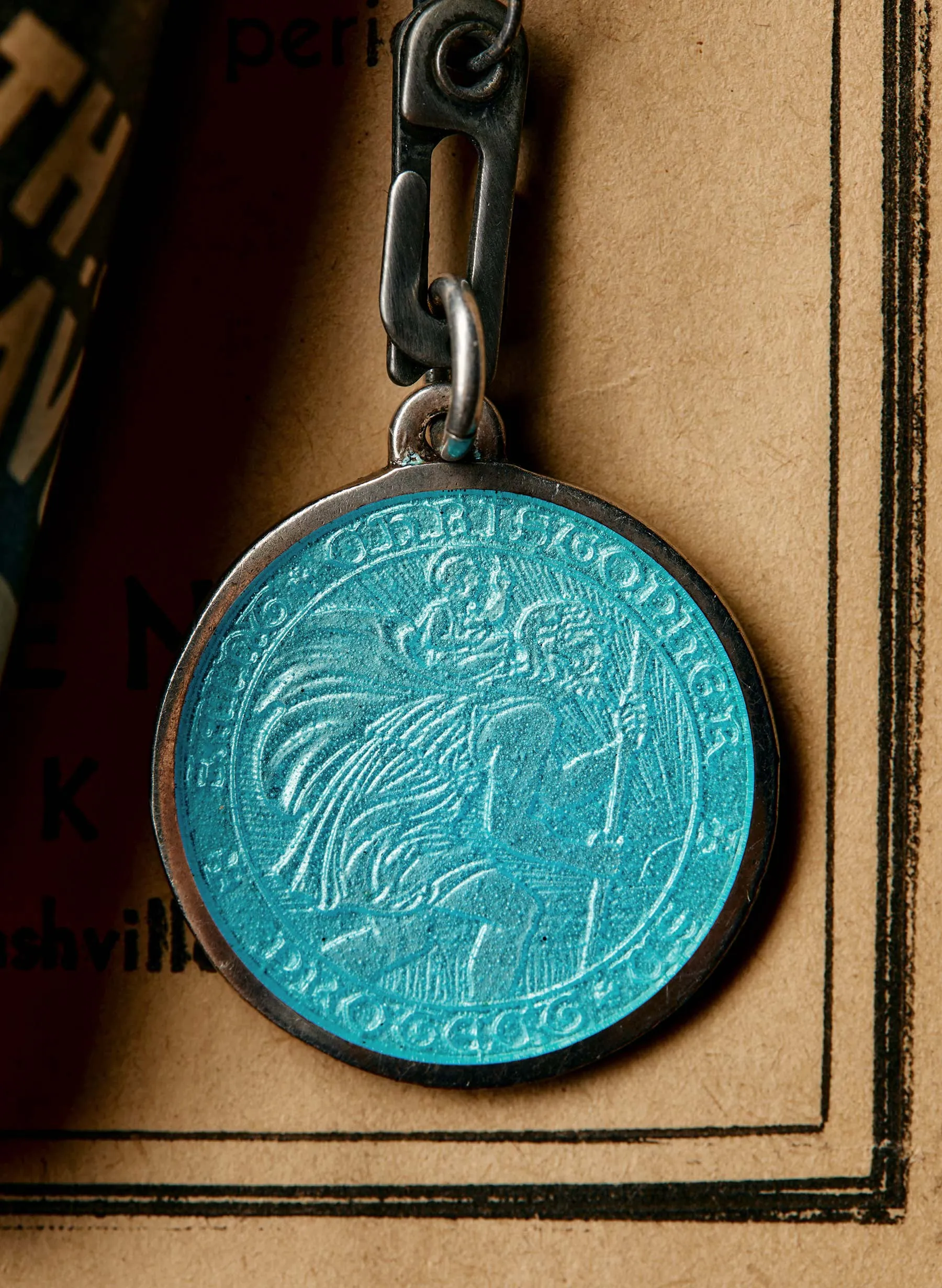 vintage "st. christopher" medal pendant sold by Imogene + Willie product image thumbnail 3