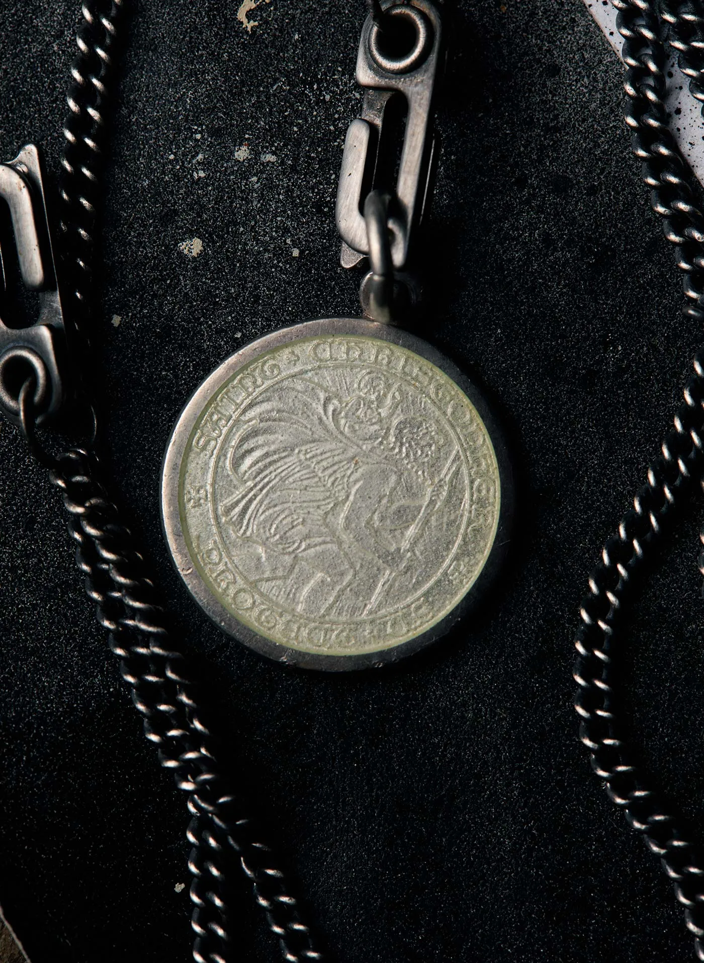 vintage "st. christopher" medal pendant sold by Imogene + Willie product image thumbnail 2
