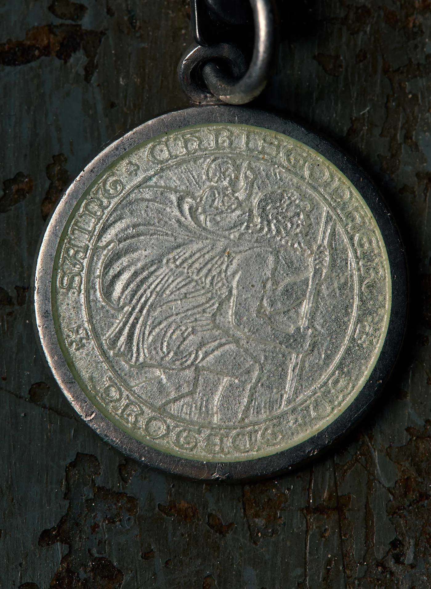 vintage "st. christopher" medal pendant sold by Imogene + Willie product image thumbnail 3