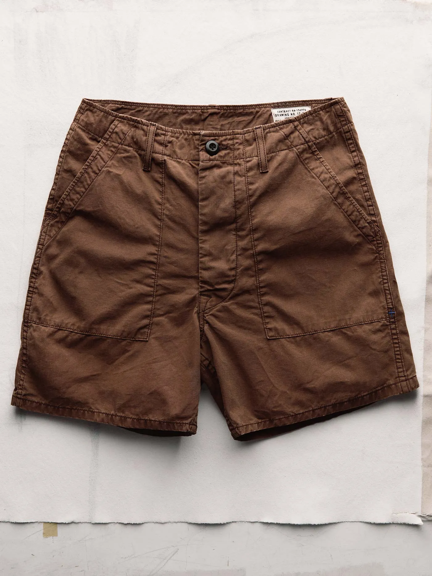 the ripstop fatigue short in brown sold by Imogene + Willie product image thumbnail 2