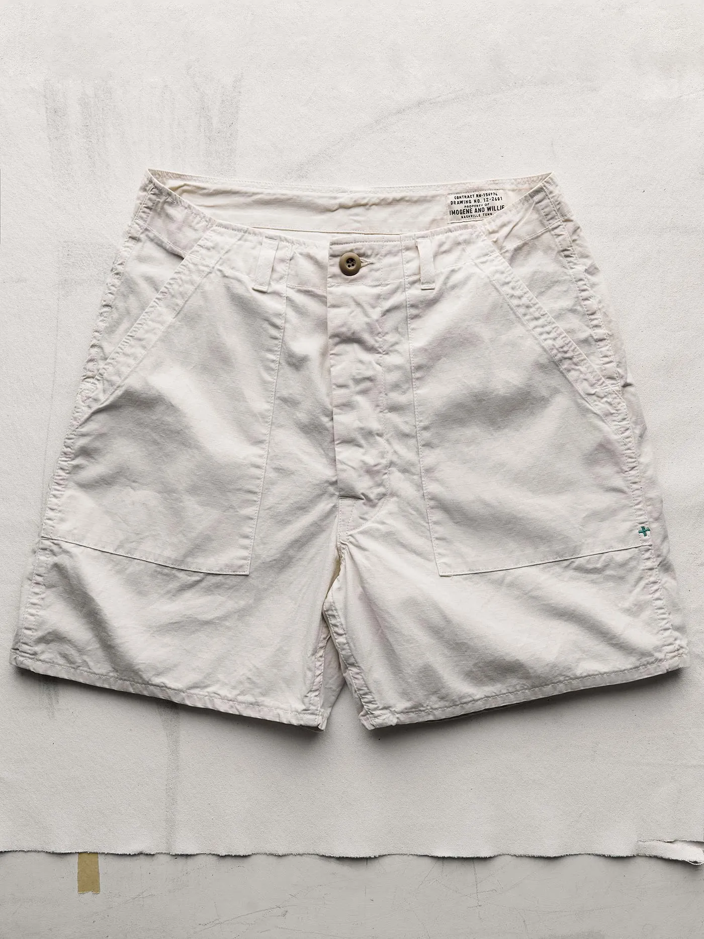 the ripstop fatigue short in stone sold by Imogene + Willie product image thumbnail 2