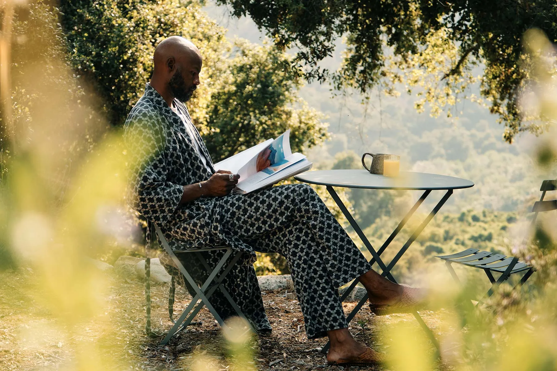 the ojai robe in indigo kiji sold by Imogene + Willie product image thumbnail 3