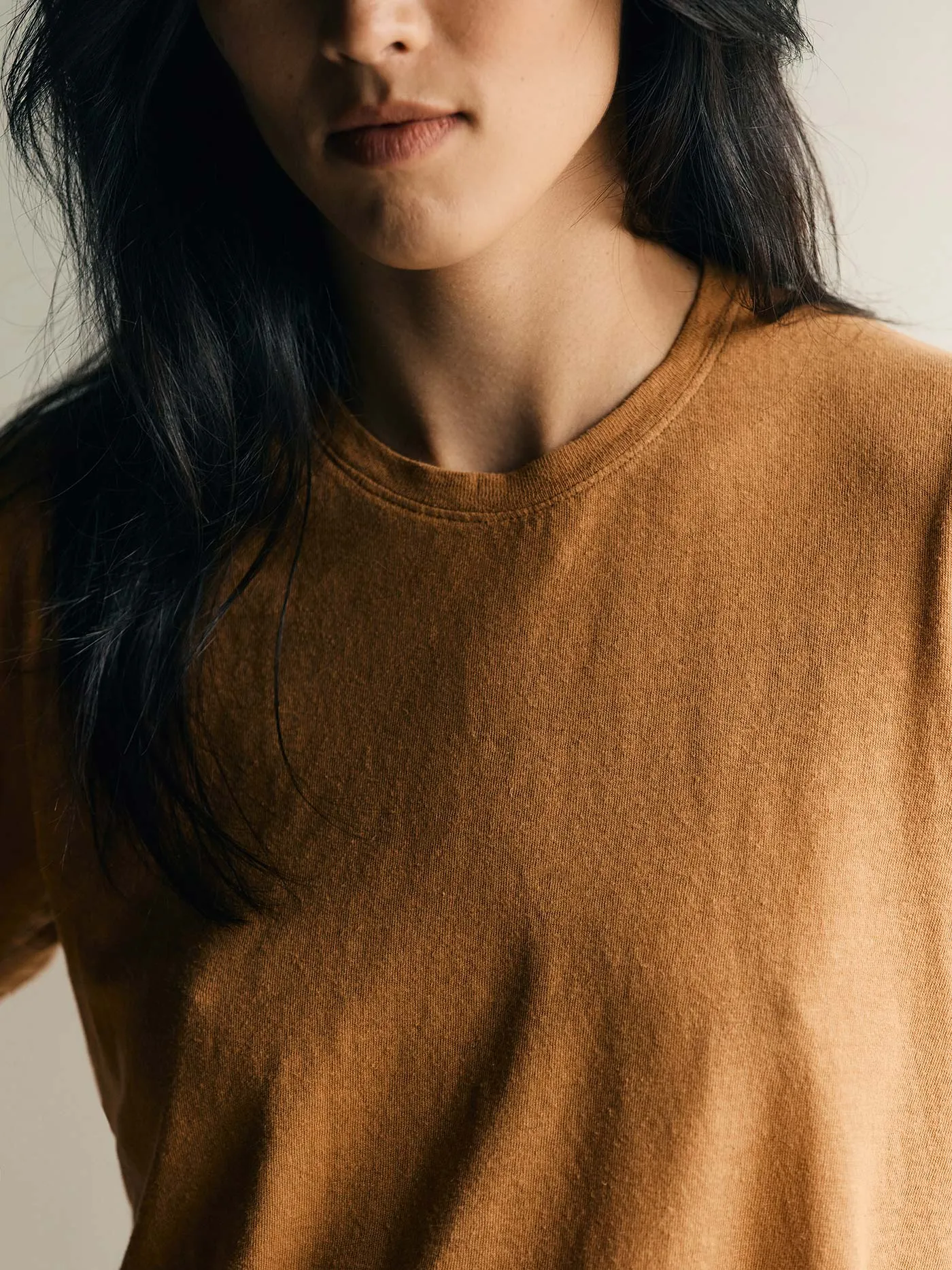 the cotton hemp tee in field brown sold by Imogene + Willie product image thumbnail 5