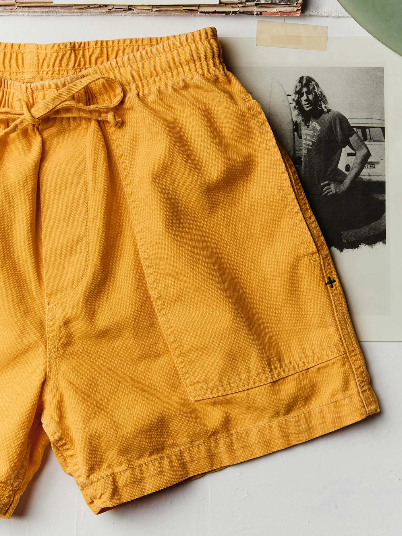 the canvas lounge short in marigold sold by Imogene + Willie product image thumbnail 2