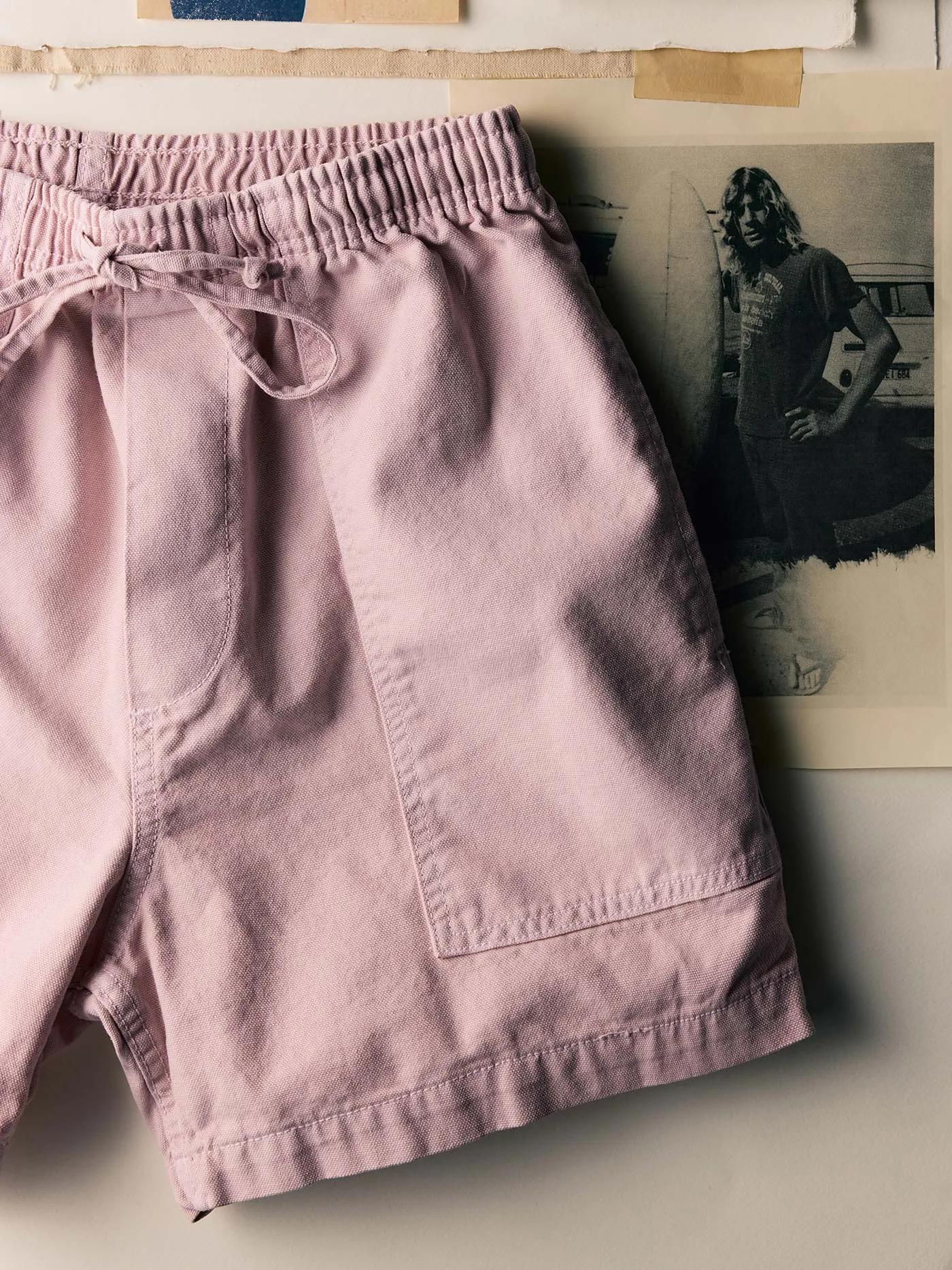 the canvas lounge short in pink stone sold by Imogene + Willie product image thumbnail 2