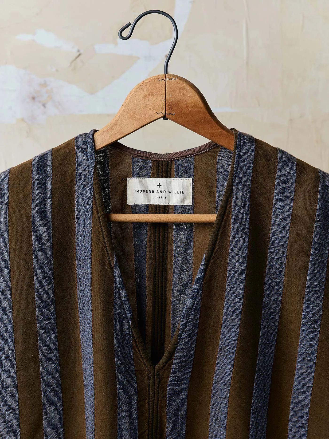 indigo jacquard stripe caftan sold by Imogene + Willie product image thumbnail 2