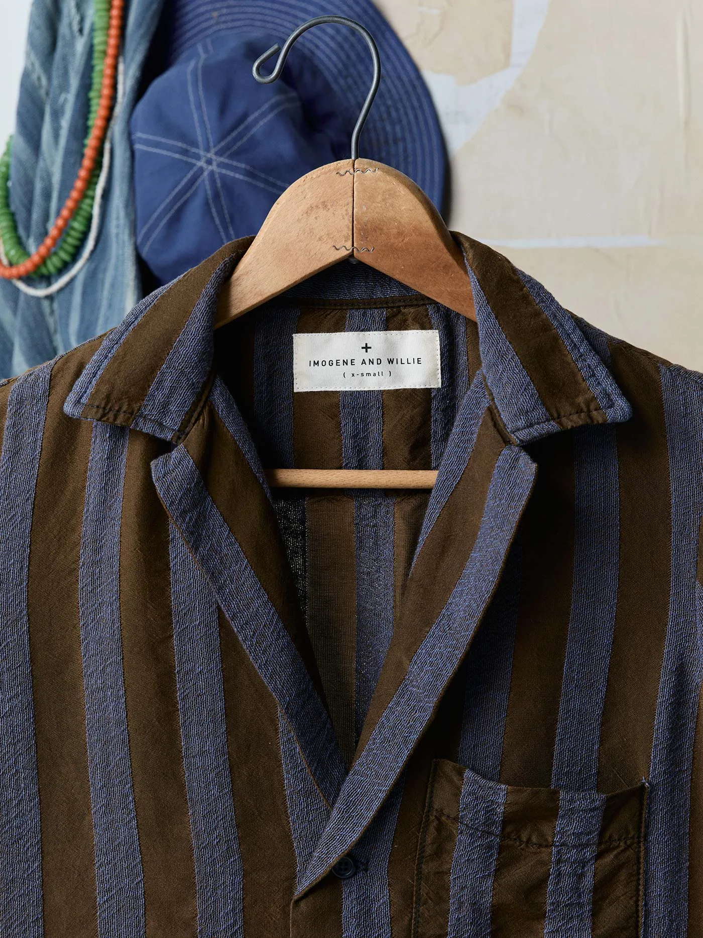 the sunfair shirt in indigo jacquard stripe sold by Imogene + Willie product image thumbnail 2
