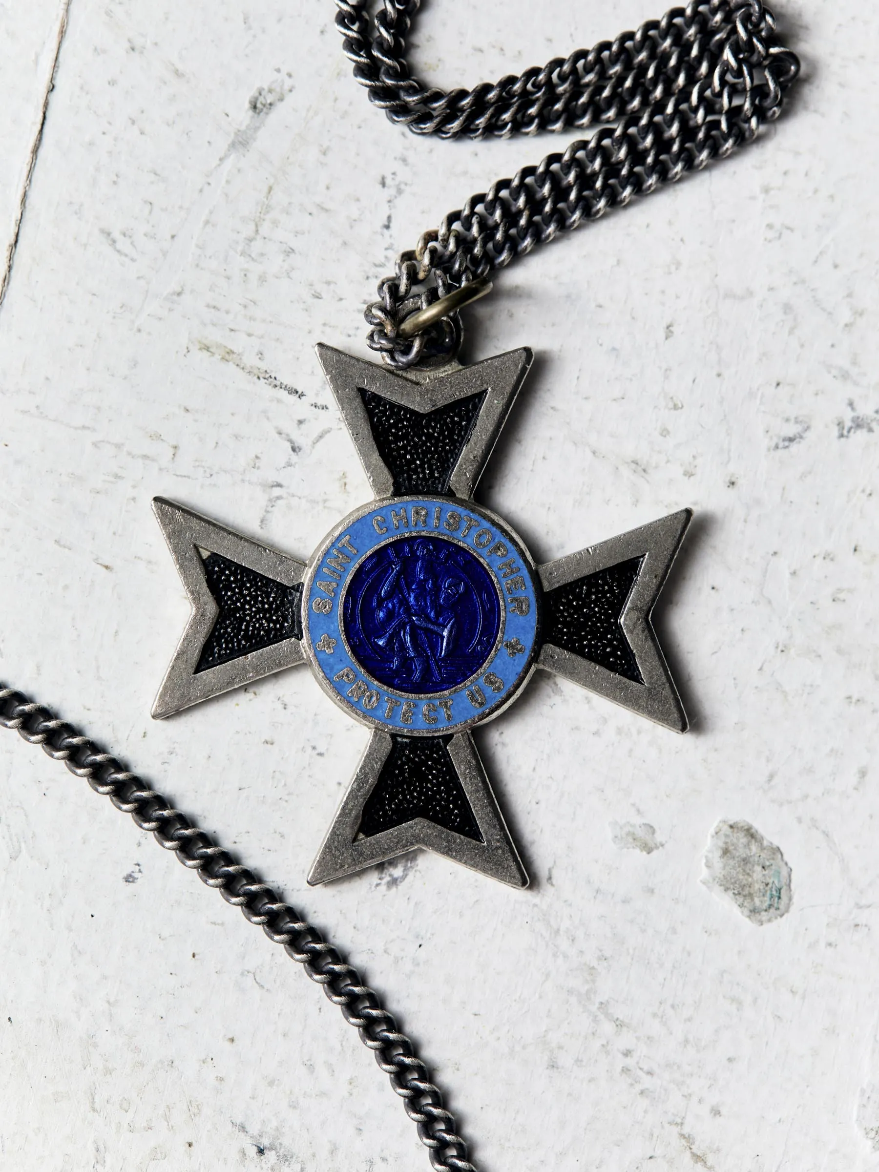 vintage "st. christopher" medal pendant sold by Imogene + Willie