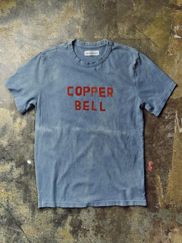handpainted "copper bell" tee sold by Imogene + Willie