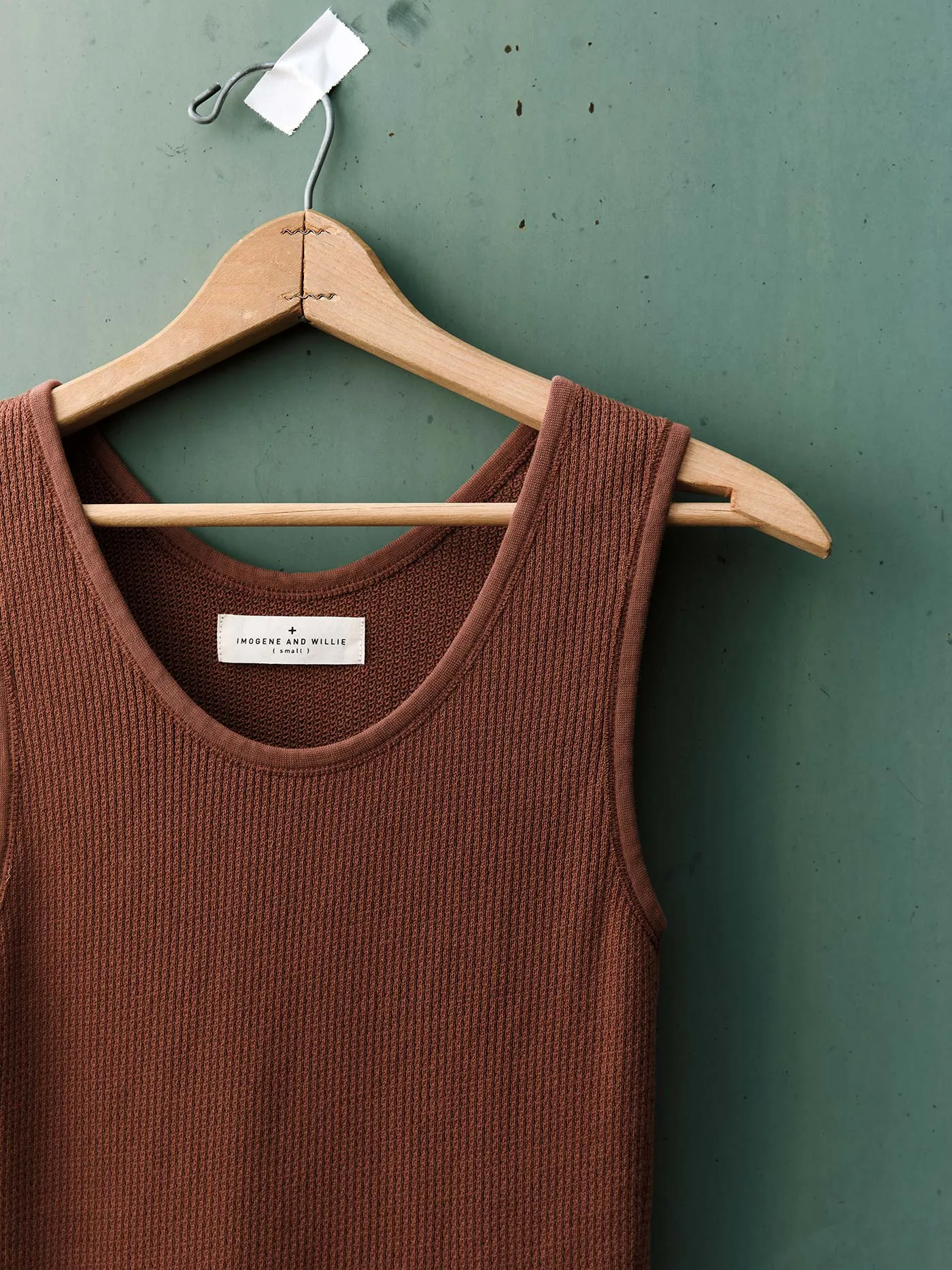 the vintage tank in open knit chestnut sold by Imogene + Willie product image thumbnail 2