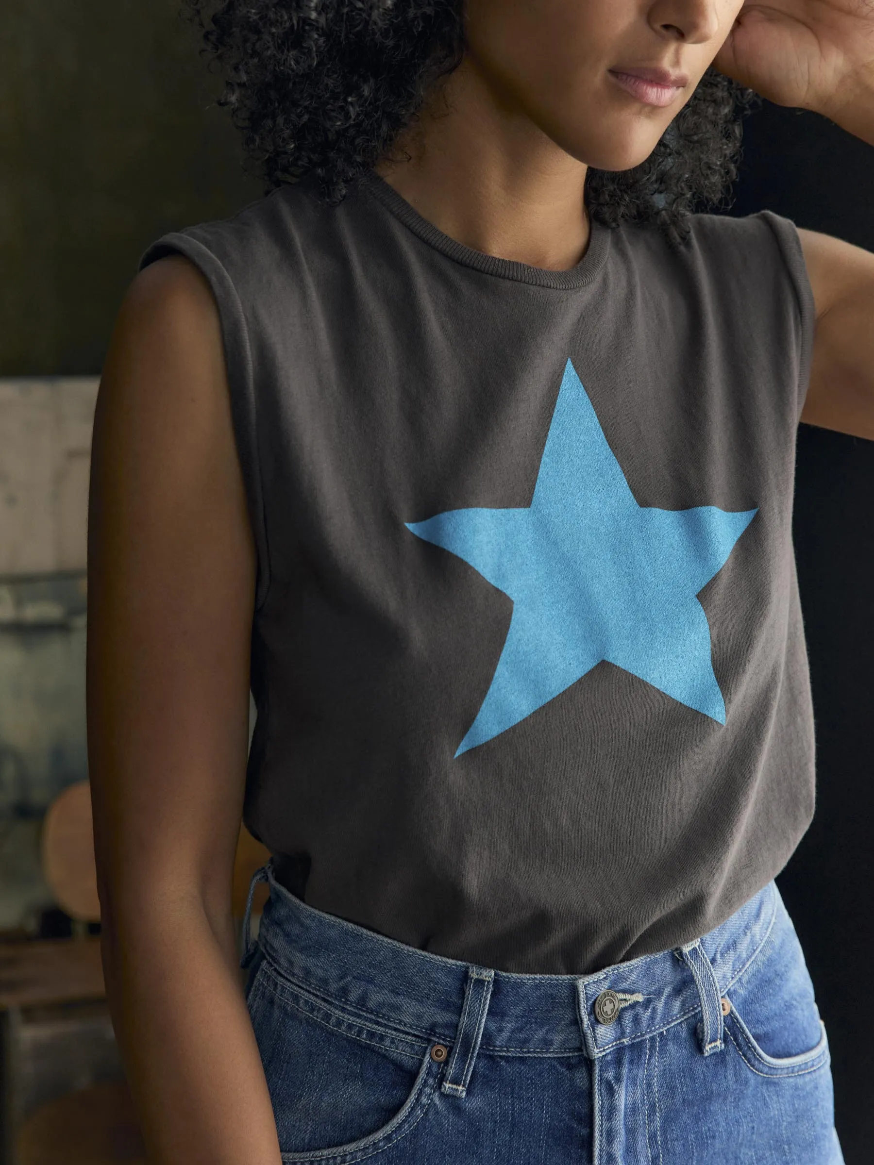 the "star" muscle tee sold by Imogene + Willie product image thumbnail 4