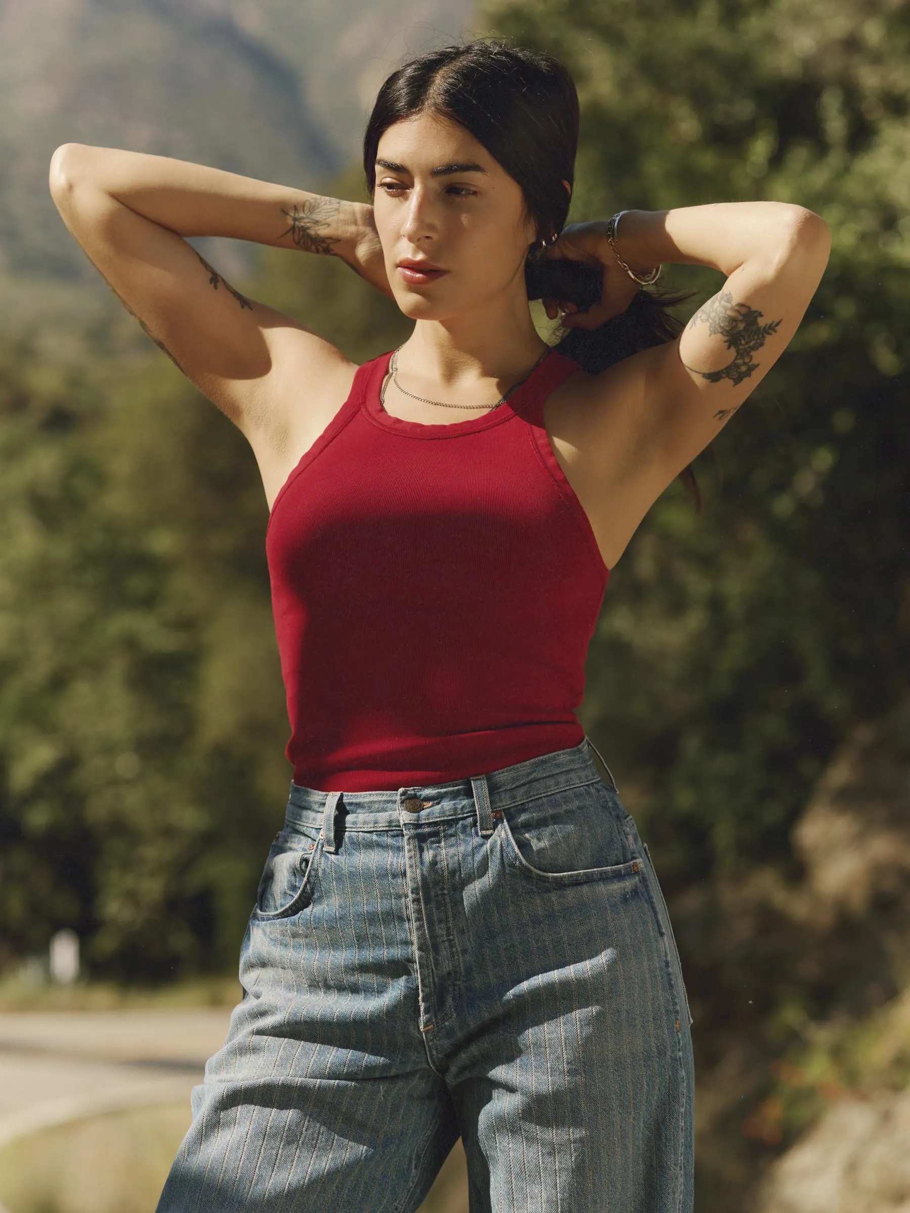 cardinal ribbed racerback tank sold by Imogene + Willie product image thumbnail 4