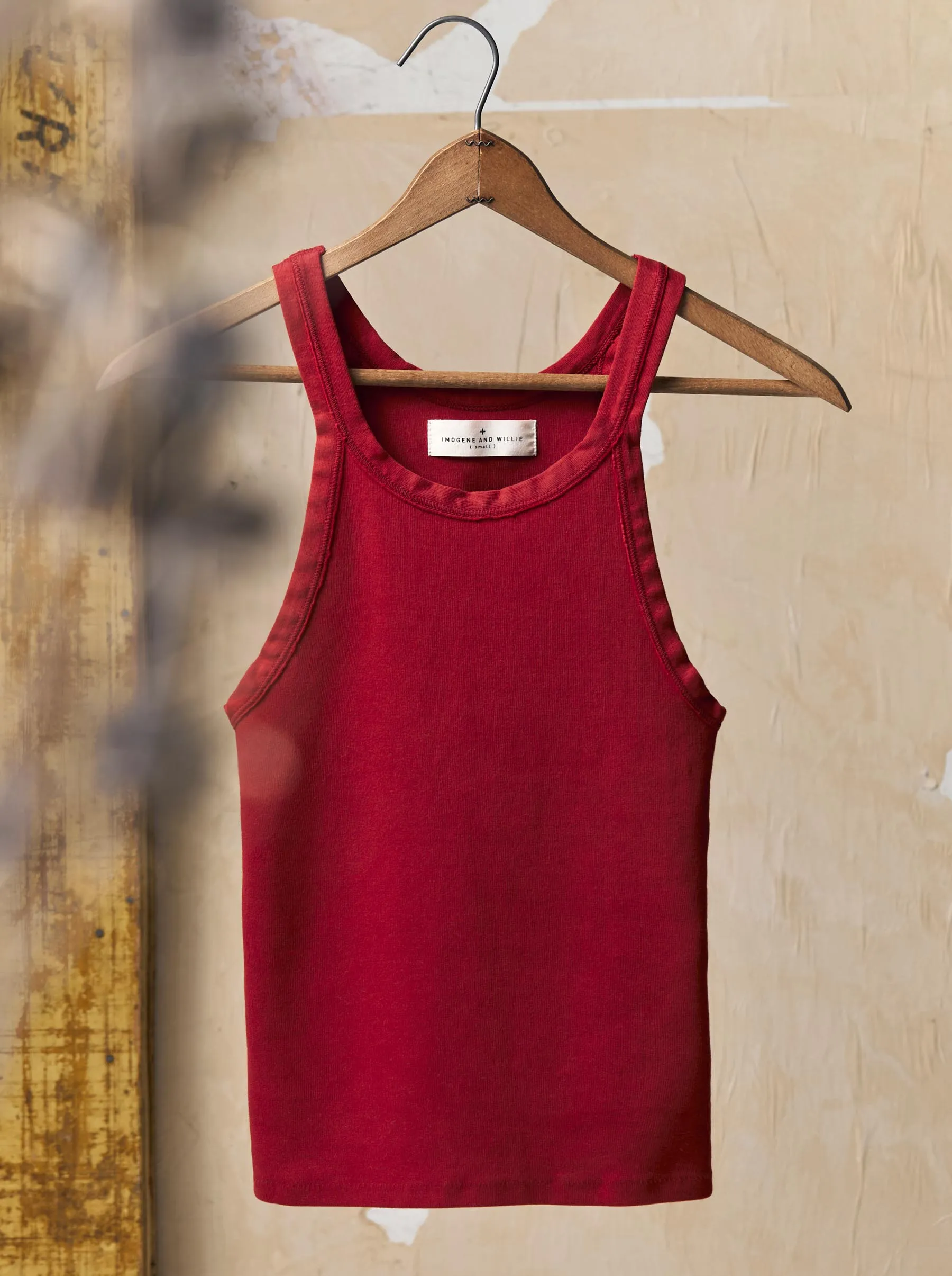 cardinal ribbed racerback tank sold by Imogene + Willie product image thumbnail 2