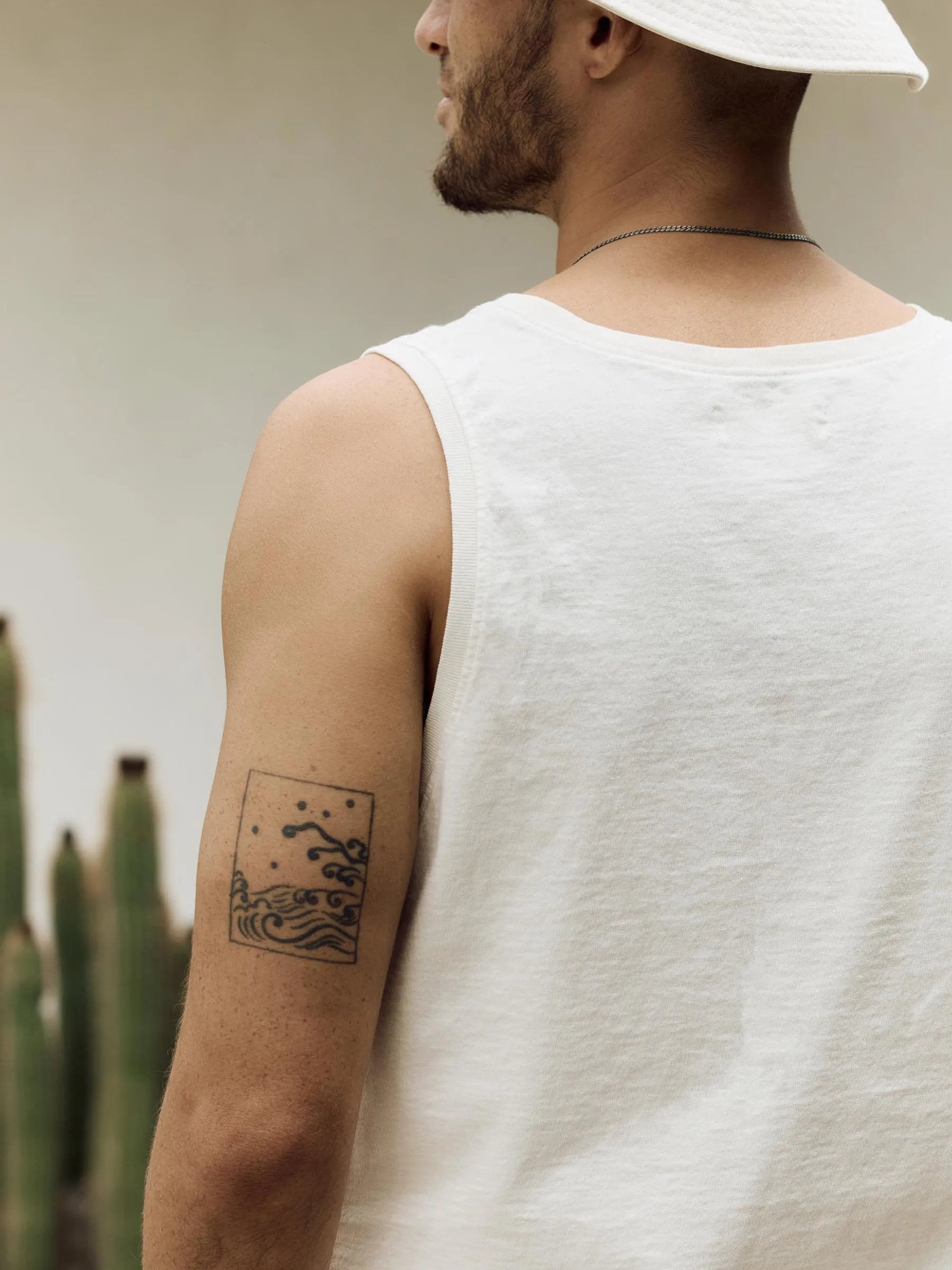 midweight box tank in vintage white sold by Imogene + Willie product image thumbnail 4