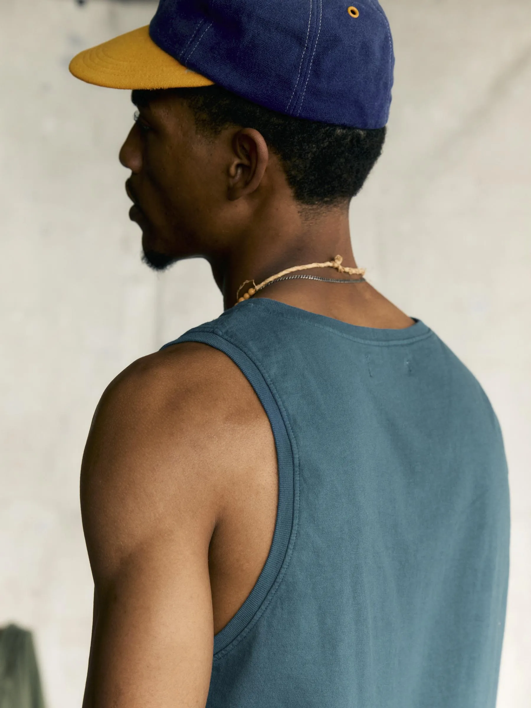 midweight box tank in teal sold by Imogene + Willie product image thumbnail 5