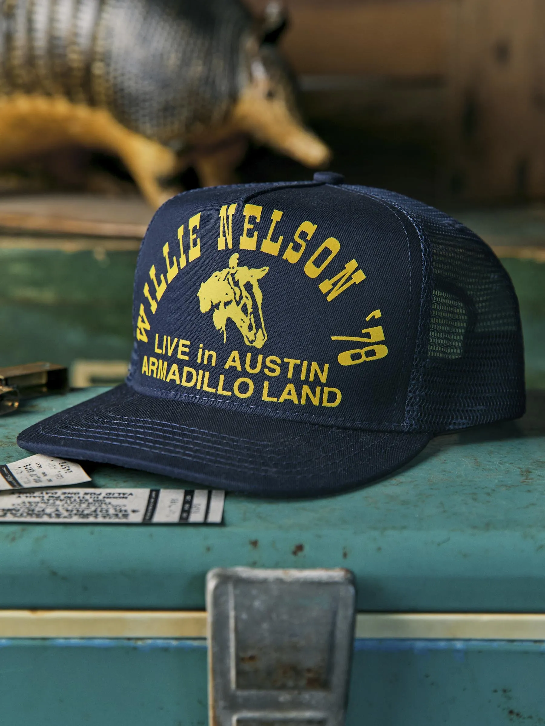 i+w x willie nelson "live in austin" trucker sold by Imogene + Willie product image thumbnail 2