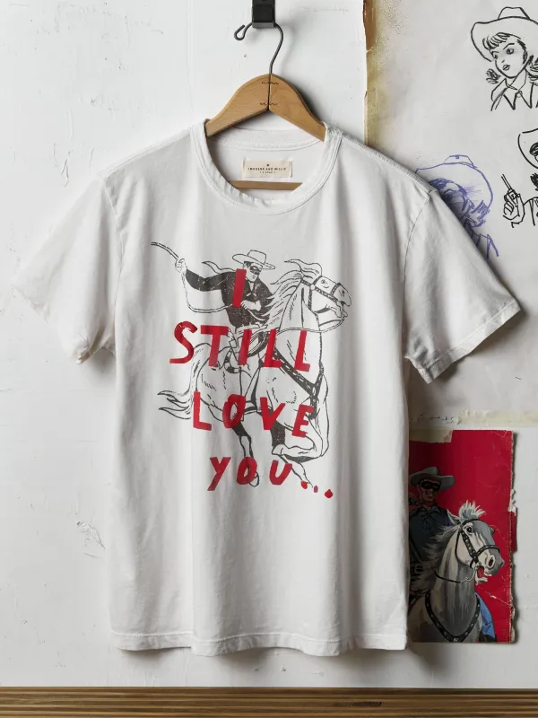 the "love you" tee sold by Imogene + Willie