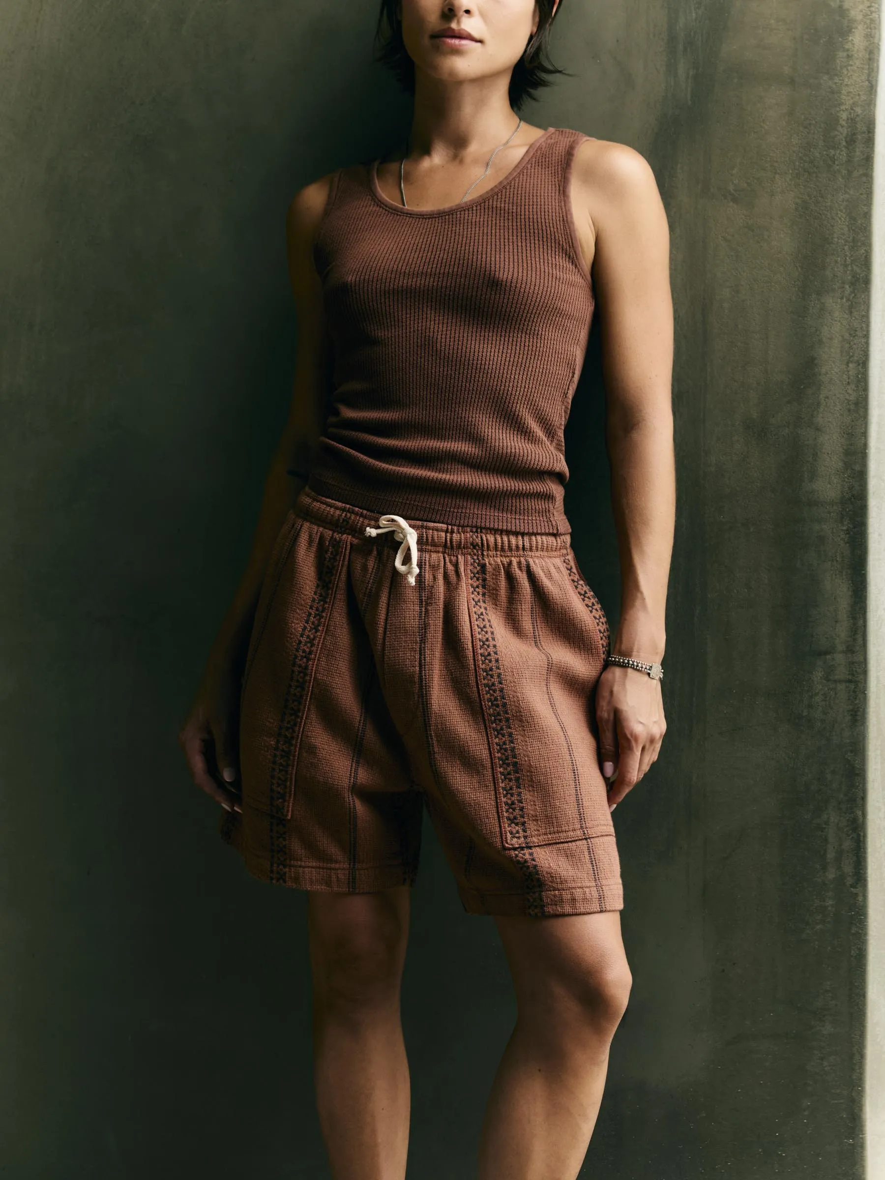 lagos lounge short in brown sold by Imogene + Willie product image thumbnail 5