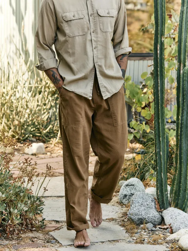 ventura chore pant in field tan sold by Imogene + Willie