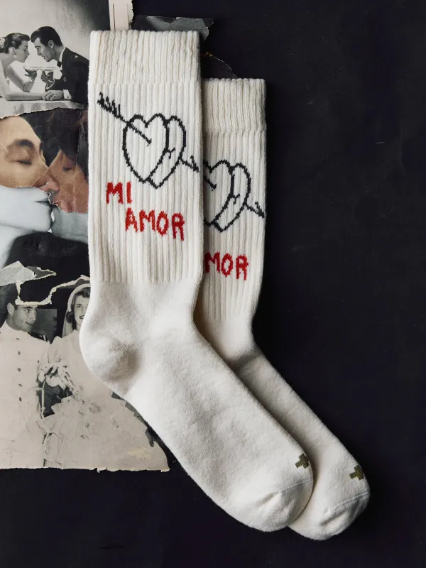 the "mi amor" sock sold by Imogene + Willie