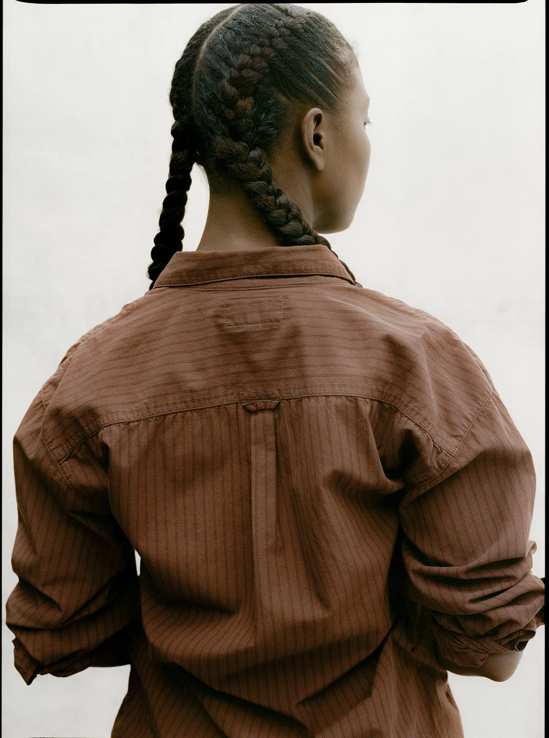 clyde brown striped cotton button up sold by Imogene + Willie product image thumbnail 4