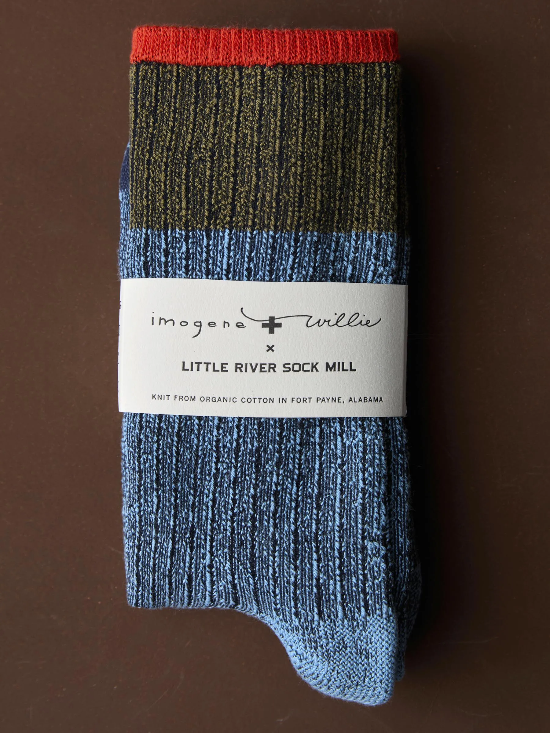 ribbed boot sock in lake sold by Imogene + Willie product image thumbnail 2