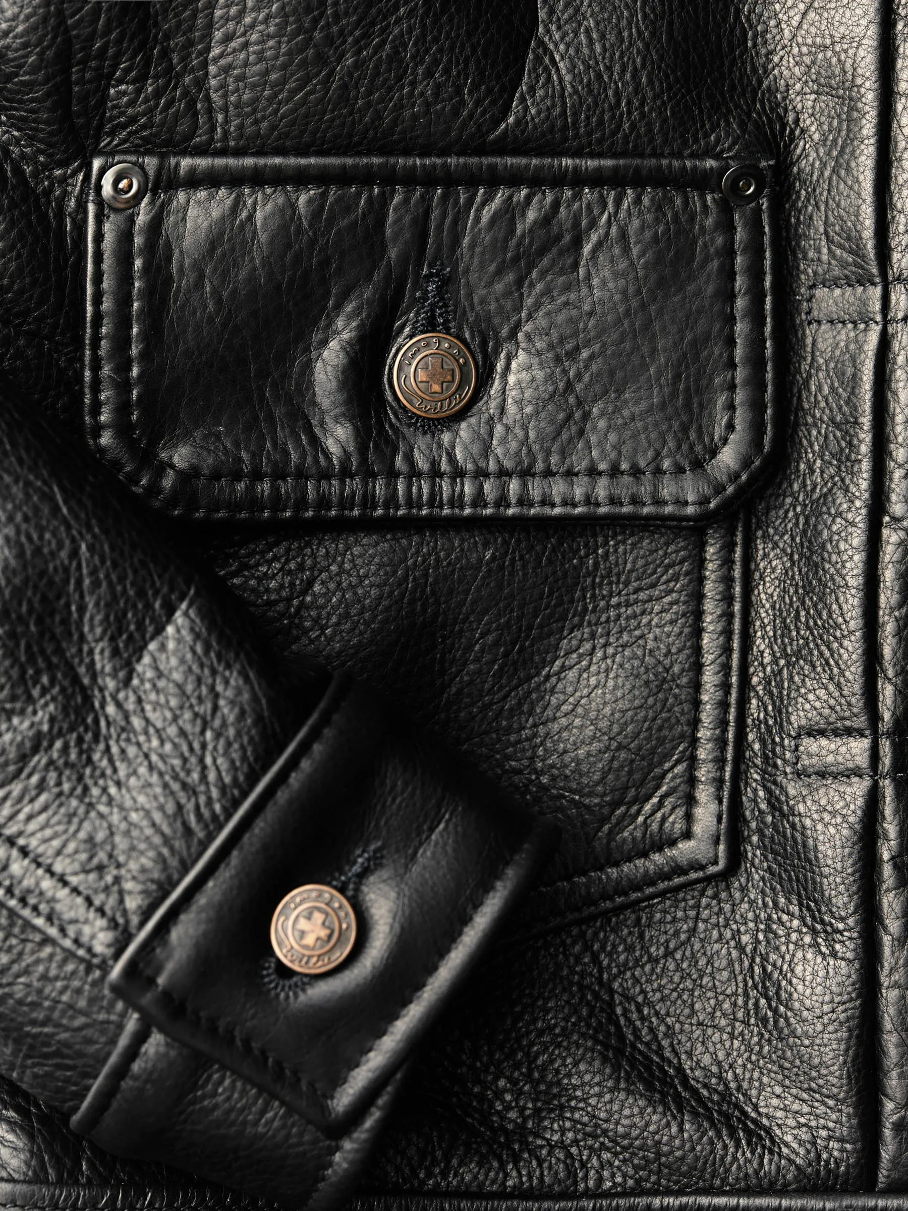 i+w x Schott NYC cowhide trucker jacket sold by Imogene + Willie product image thumbnail 3