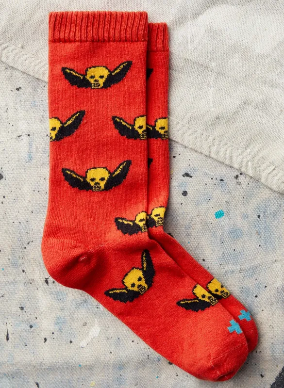 not today sock in poppy sold by Imogene + Willie