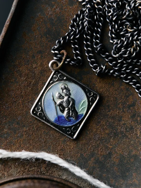 vintage "st. christopher" medal pendant sold by Imogene + Willie