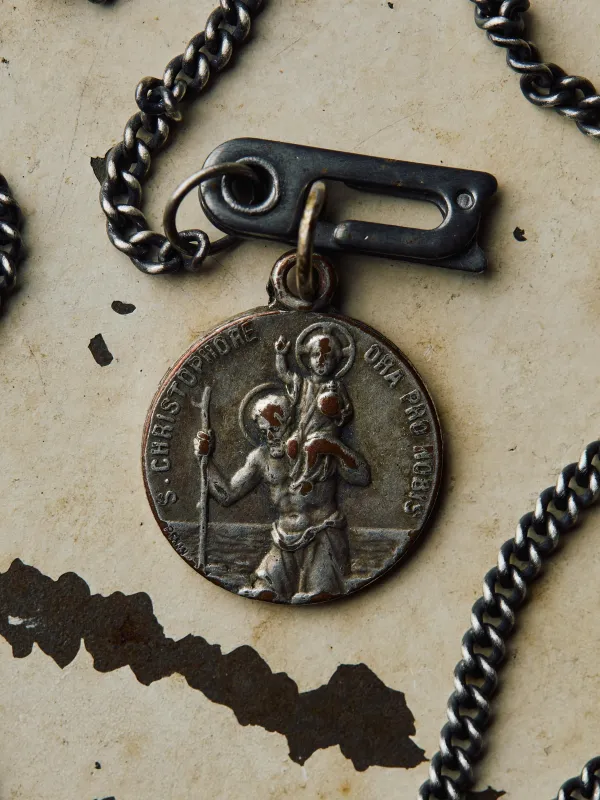 vintage "st. christopher" medal pendant sold by Imogene + Willie