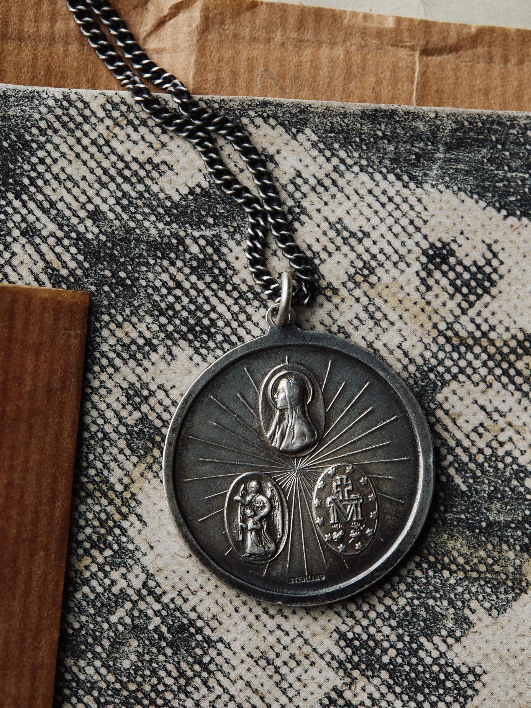 vintage "st. christopher" medal pendant sold by Imogene + Willie product image thumbnail 4