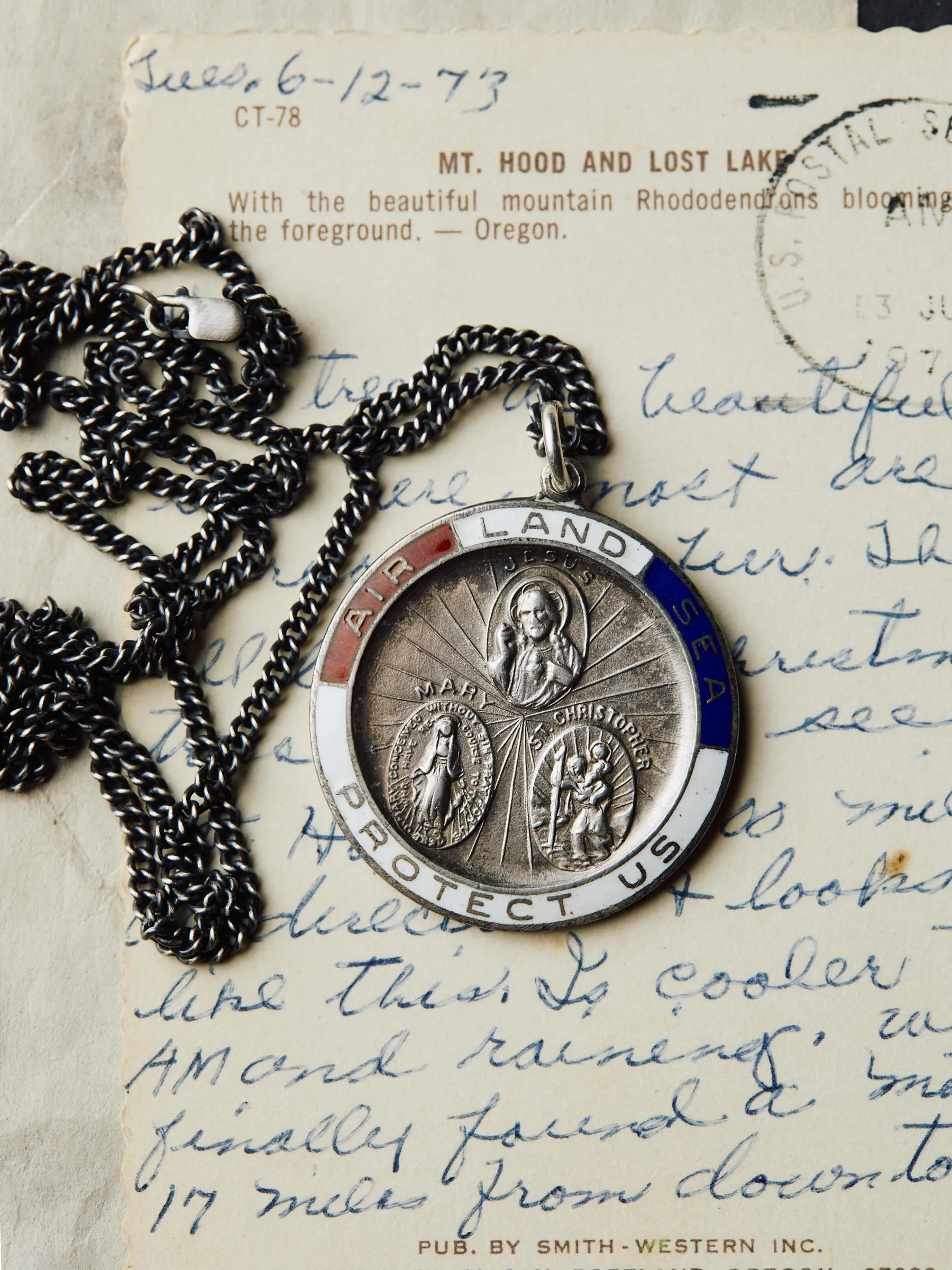vintage "st. christopher" medal pendant sold by Imogene + Willie
