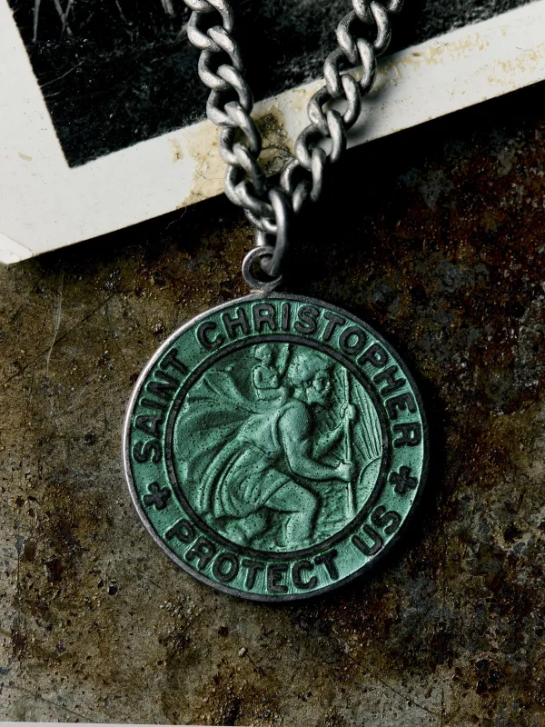 vintage "st. christopher" medal pendant sold by Imogene + Willie