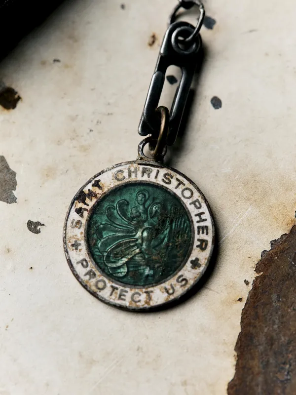 vintage "st. christopher" medal pendant sold by Imogene + Willie